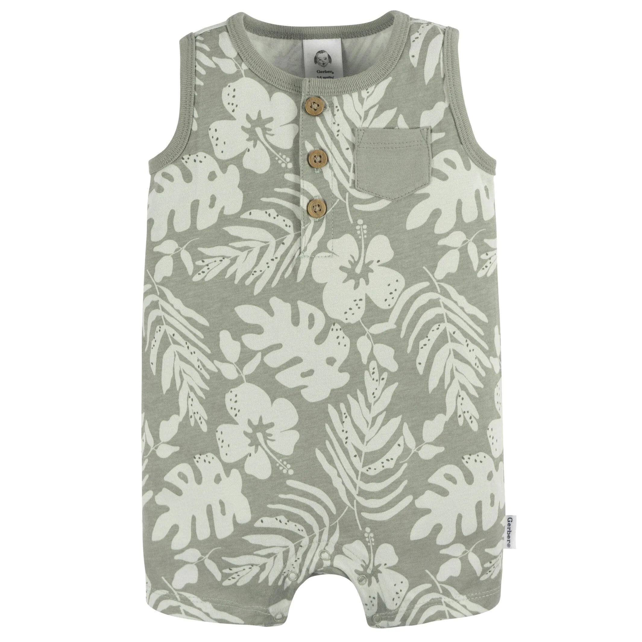 2-Pack Baby Boys Tropical Rompers