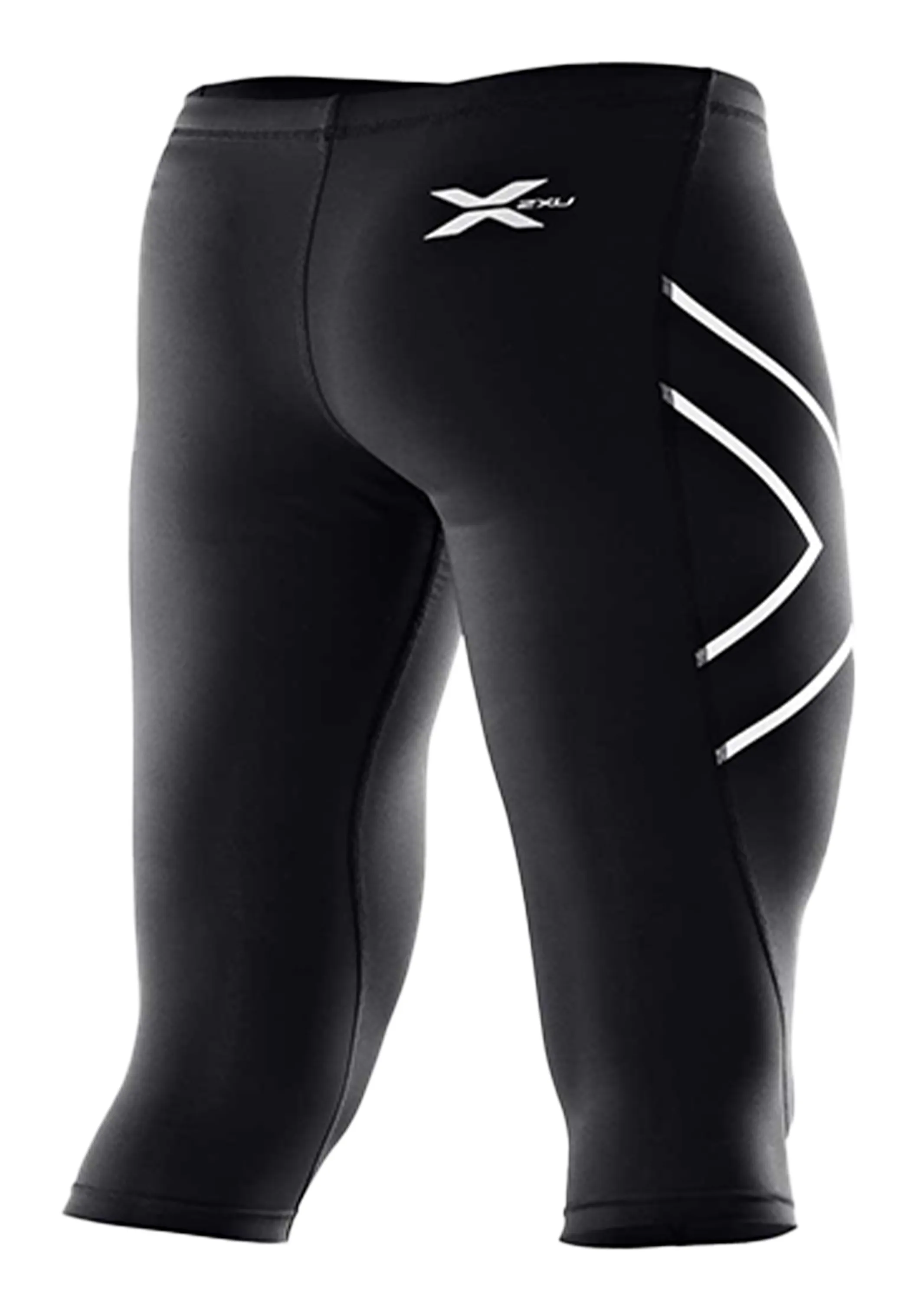 2XU Womens 3/4 Compression Tights <br> WA1943B Blk/Slv