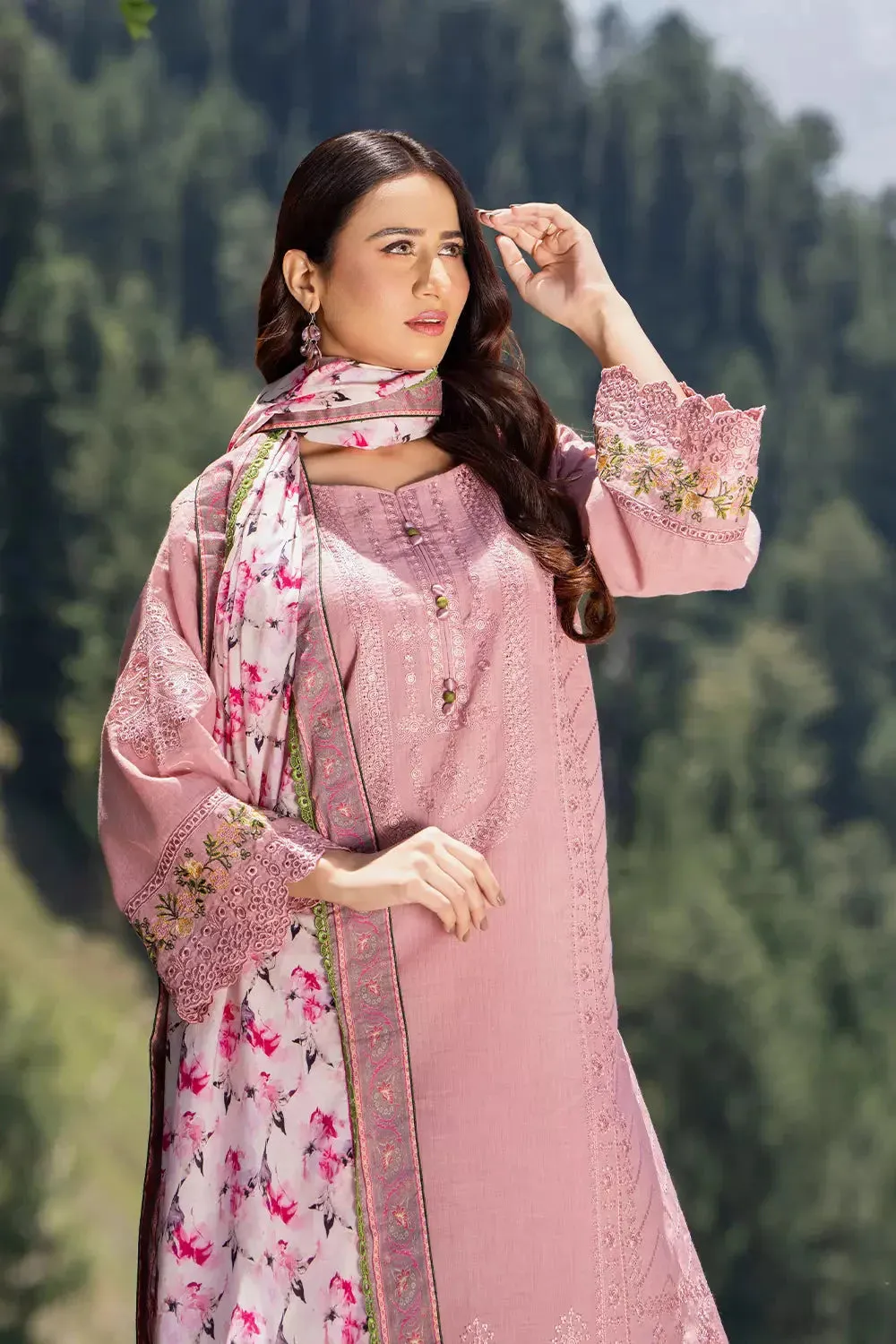 3PC Embroidered Unstitched Cambric Suit KSDE-2822