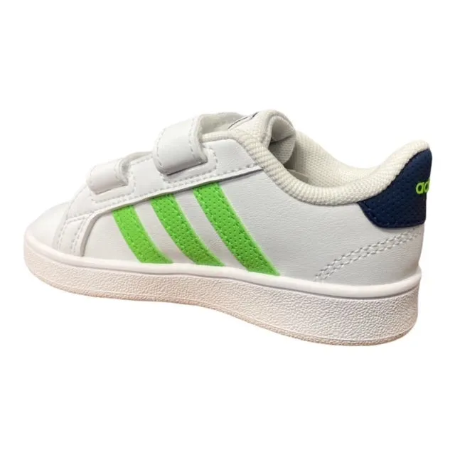 Adidas Grand Court CF I GX5750 white-green children's sneakers