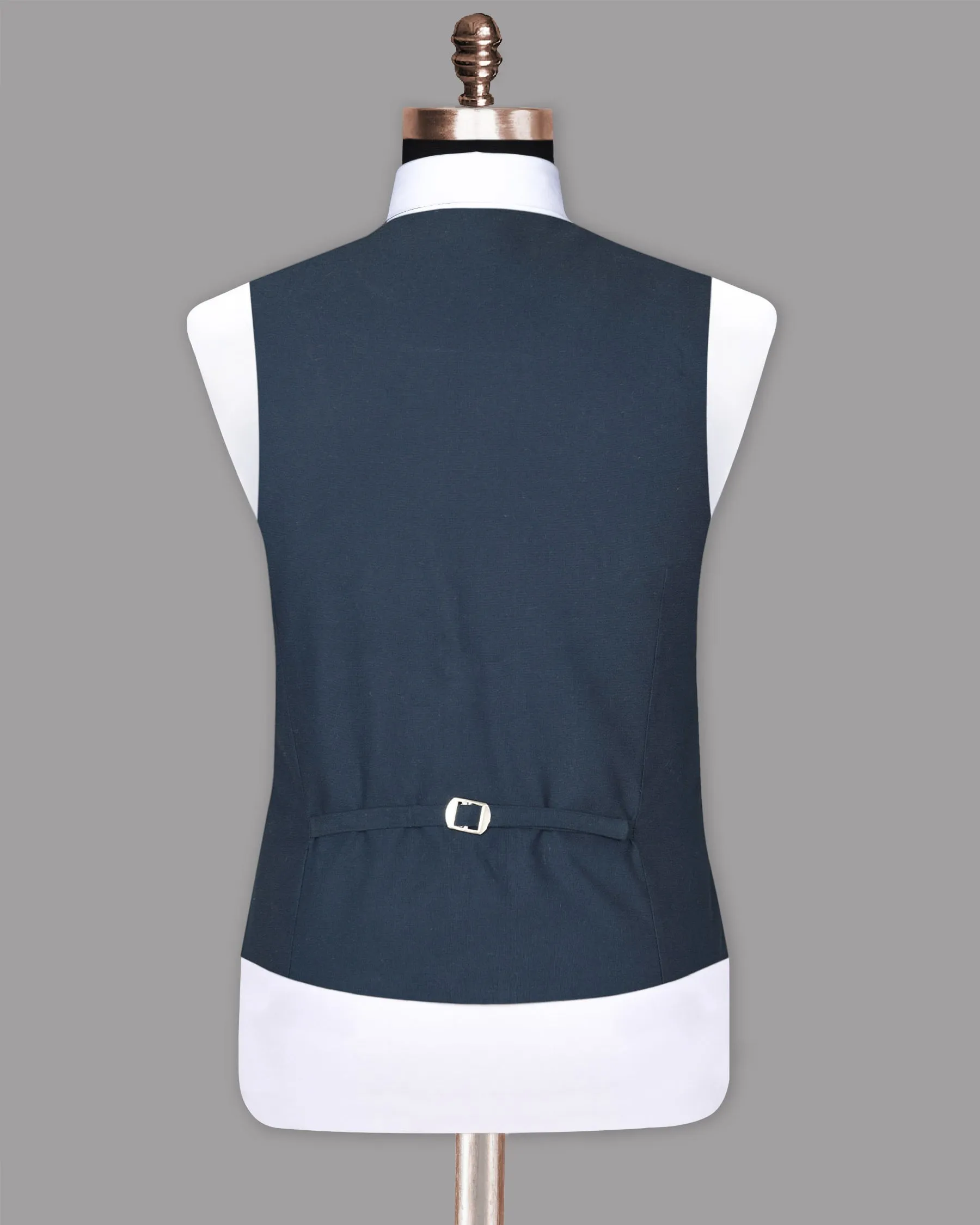 Aegean Blue Premium Cotton Waistcoat