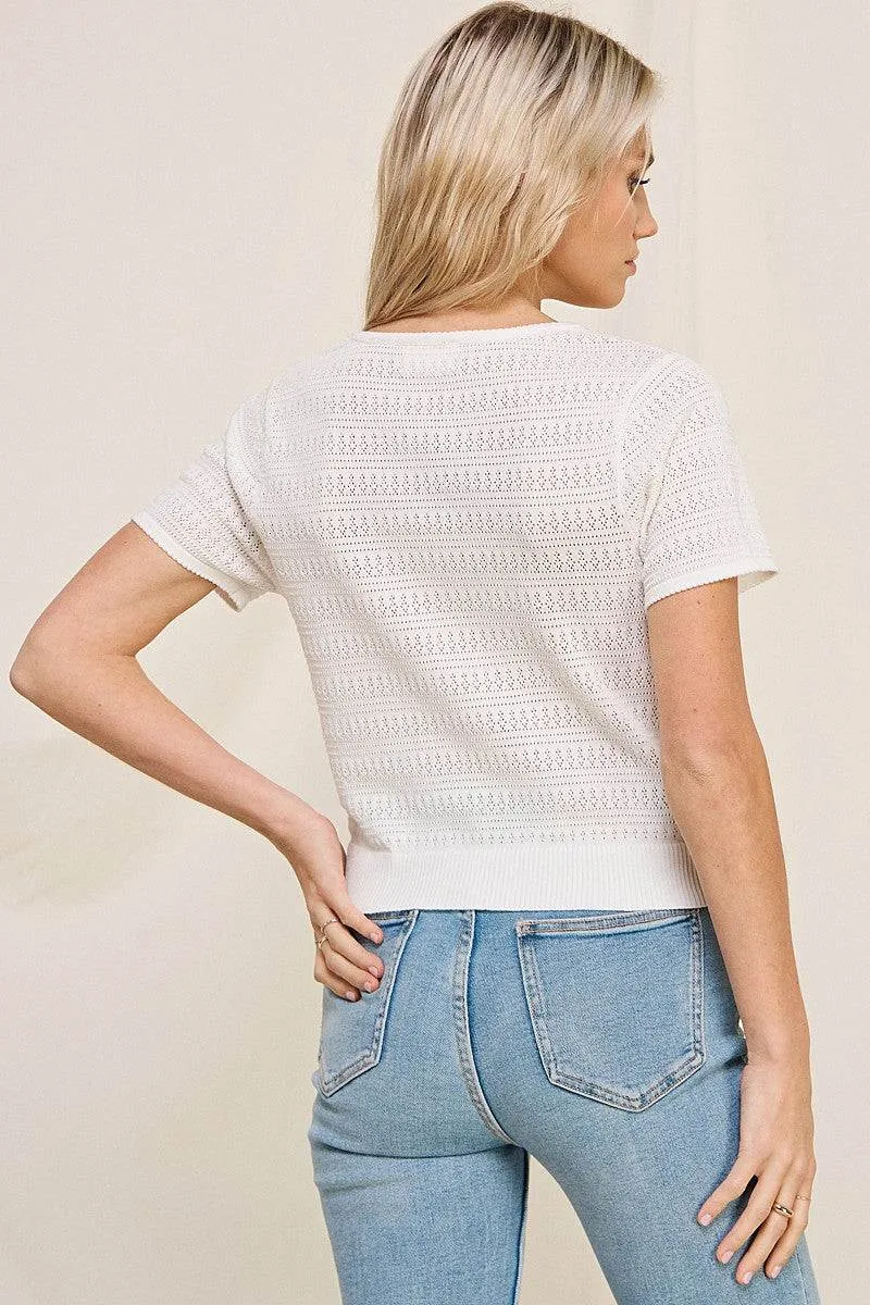 Allie - Short Sleeve Fine Gauge Top