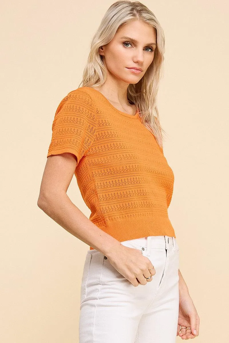 Allie - Short Sleeve Fine Gauge Top