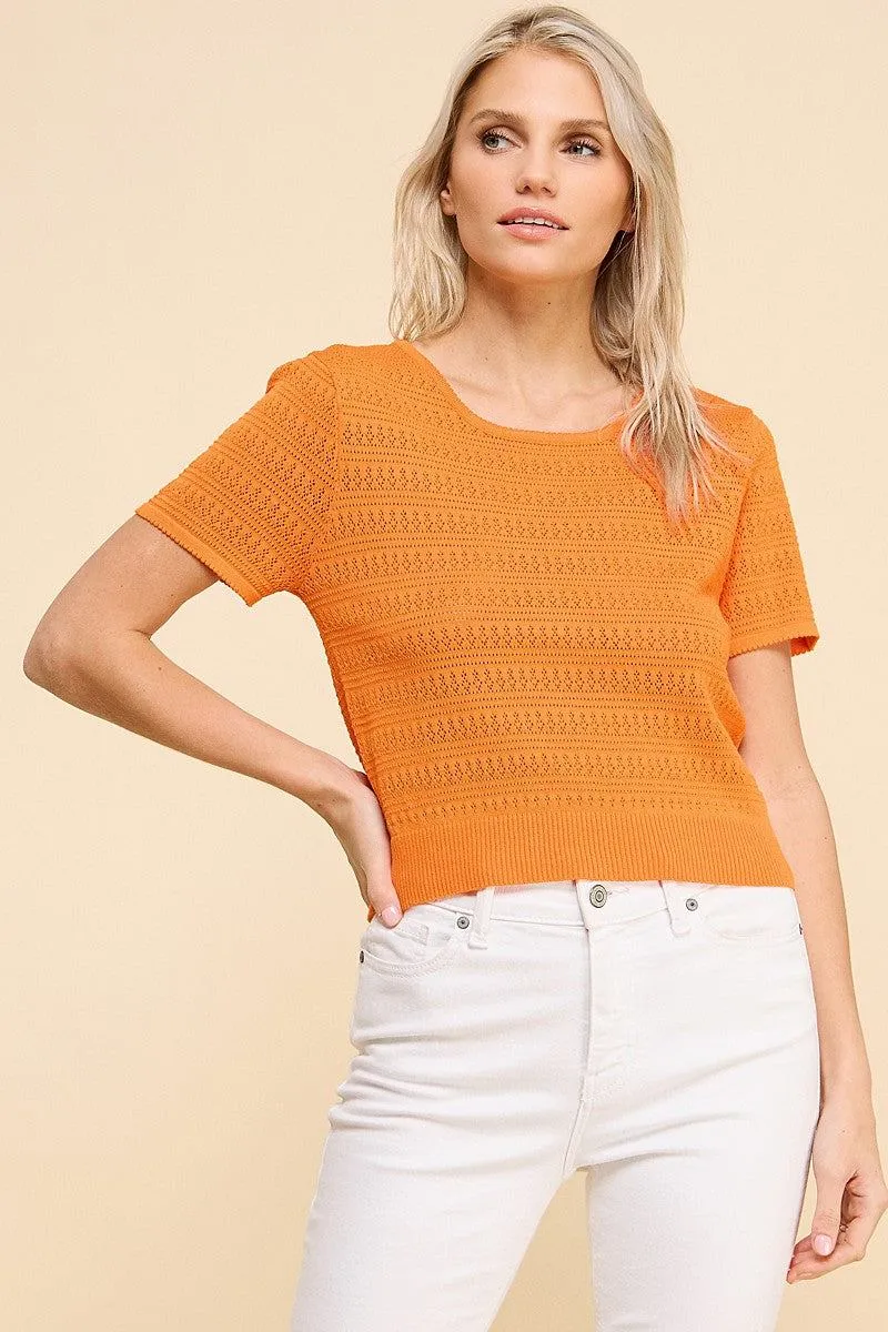 Allie - Short Sleeve Fine Gauge Top