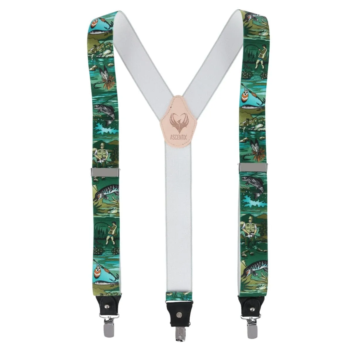 Ascentix Men's Angler Fishing Clip End Suspenders