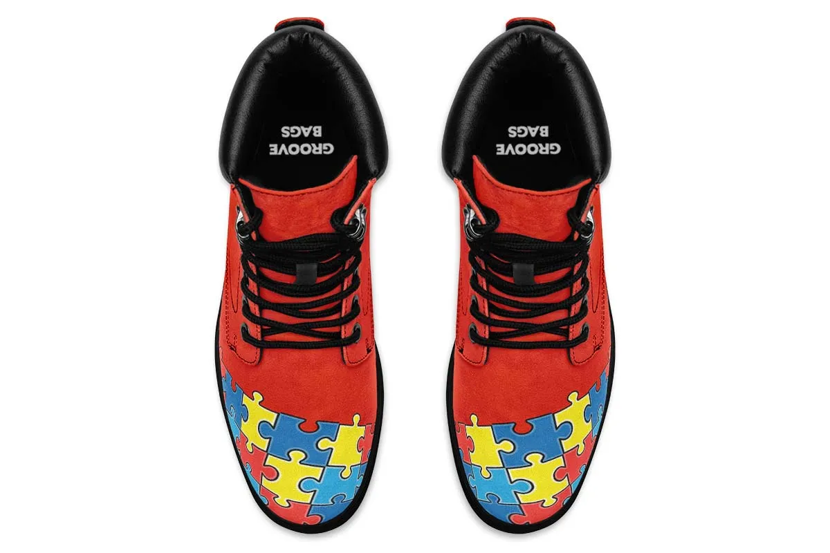 Autism Awareness Puzzle Classic Vibe Boots