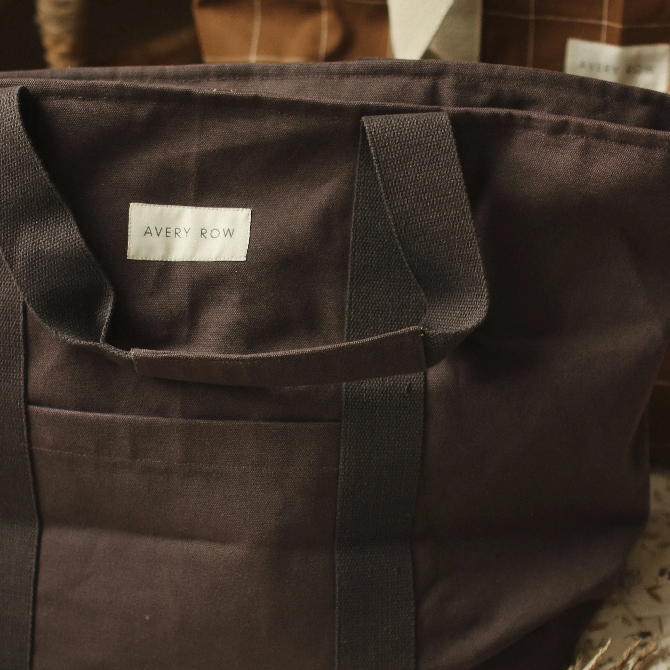 Avery Row Canvas Tote Bag - Charcoal