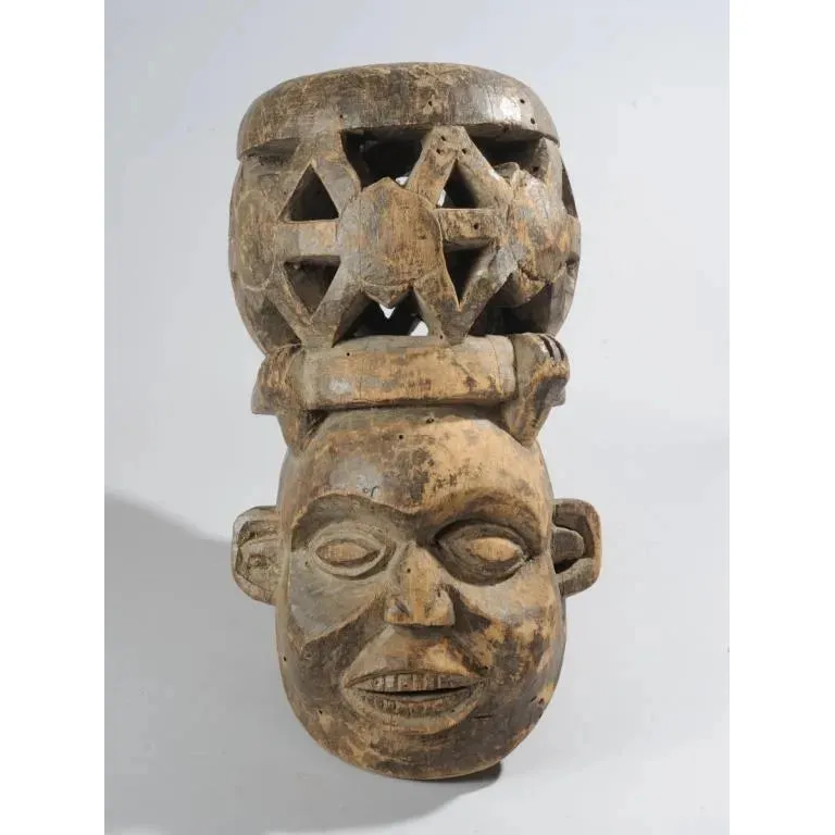 Bamun Kwifo Society Helmet Mask from Northern Cameroon 2 #569