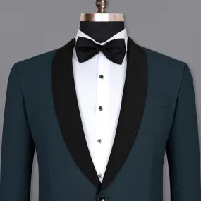 Biscay Blue Wool Rich Tuxedo Blazer