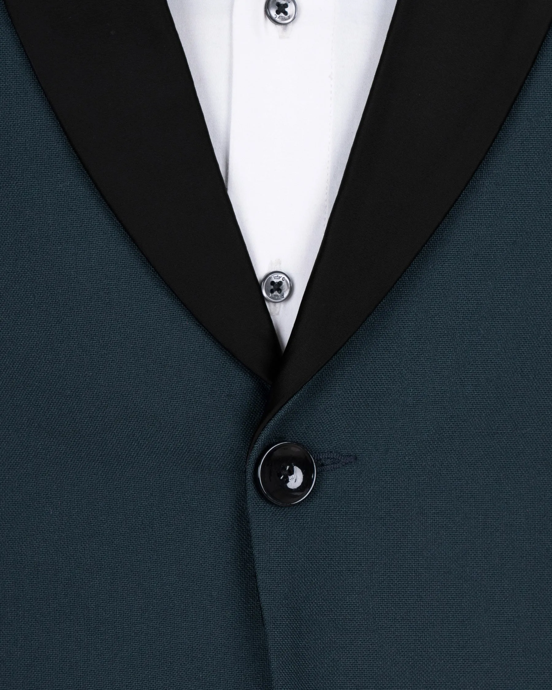 Biscay Blue Wool Rich Tuxedo Blazer