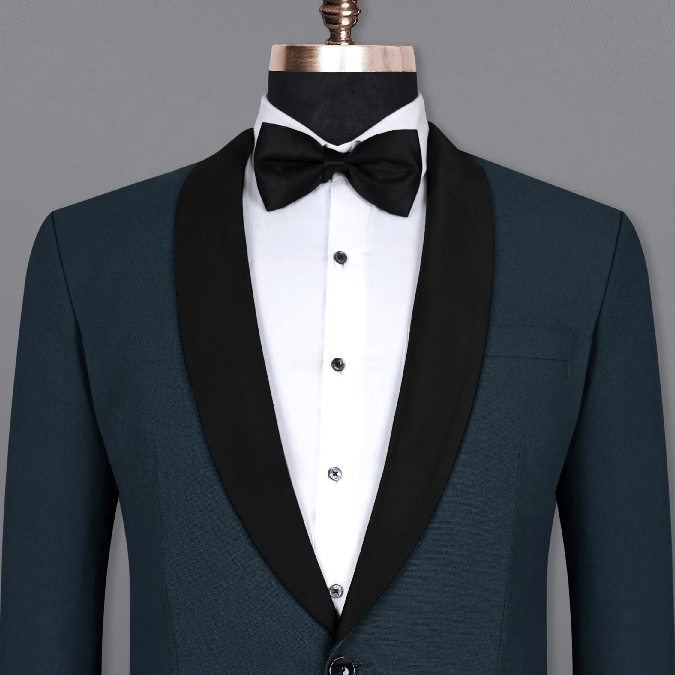 Biscay Blue Wool Rich Tuxedo Blazer