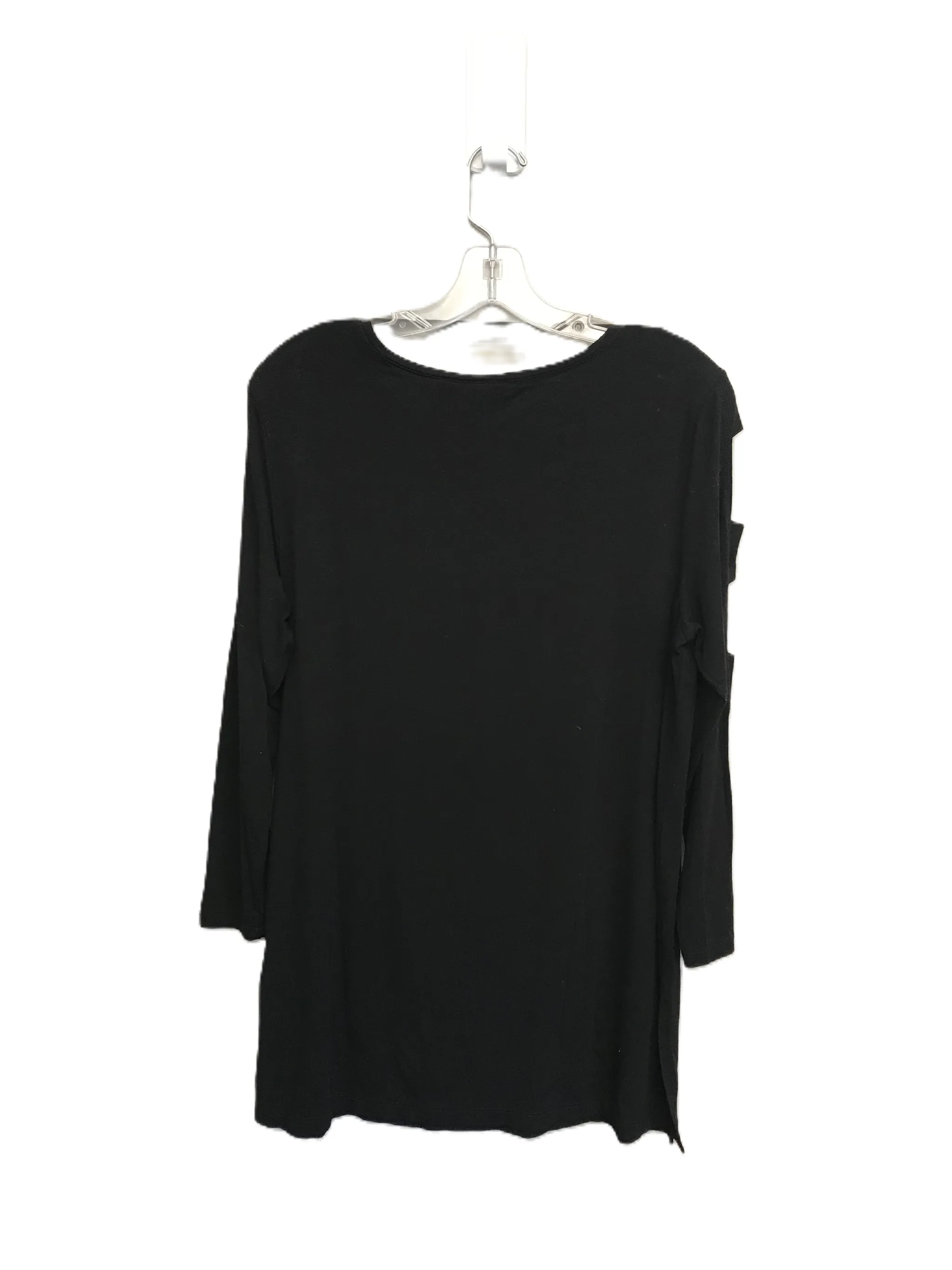 Black Top Long Sleeve Basic By Chicos, Size: M