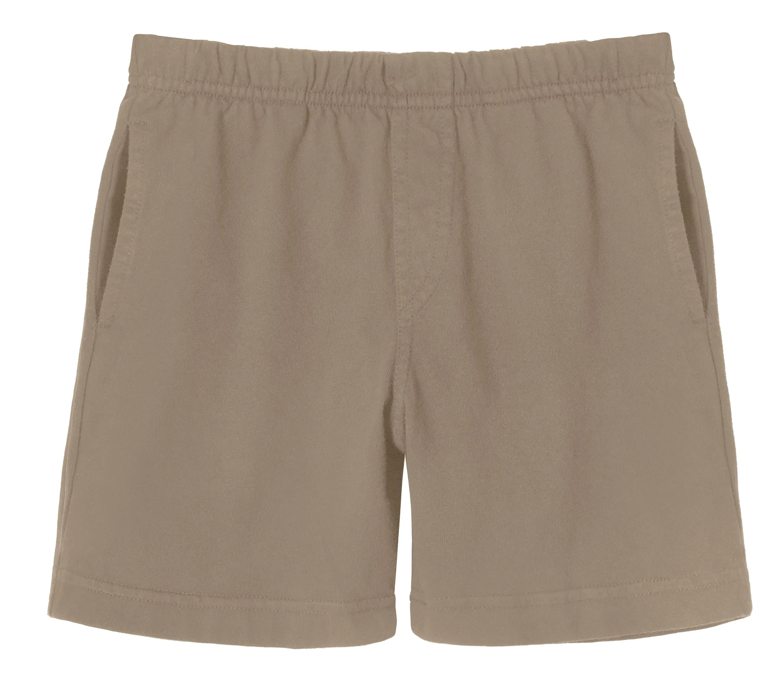 Boys Soft Cotton UPF 50  Above-Knee Side Pocket Shorts | Dark Khaki