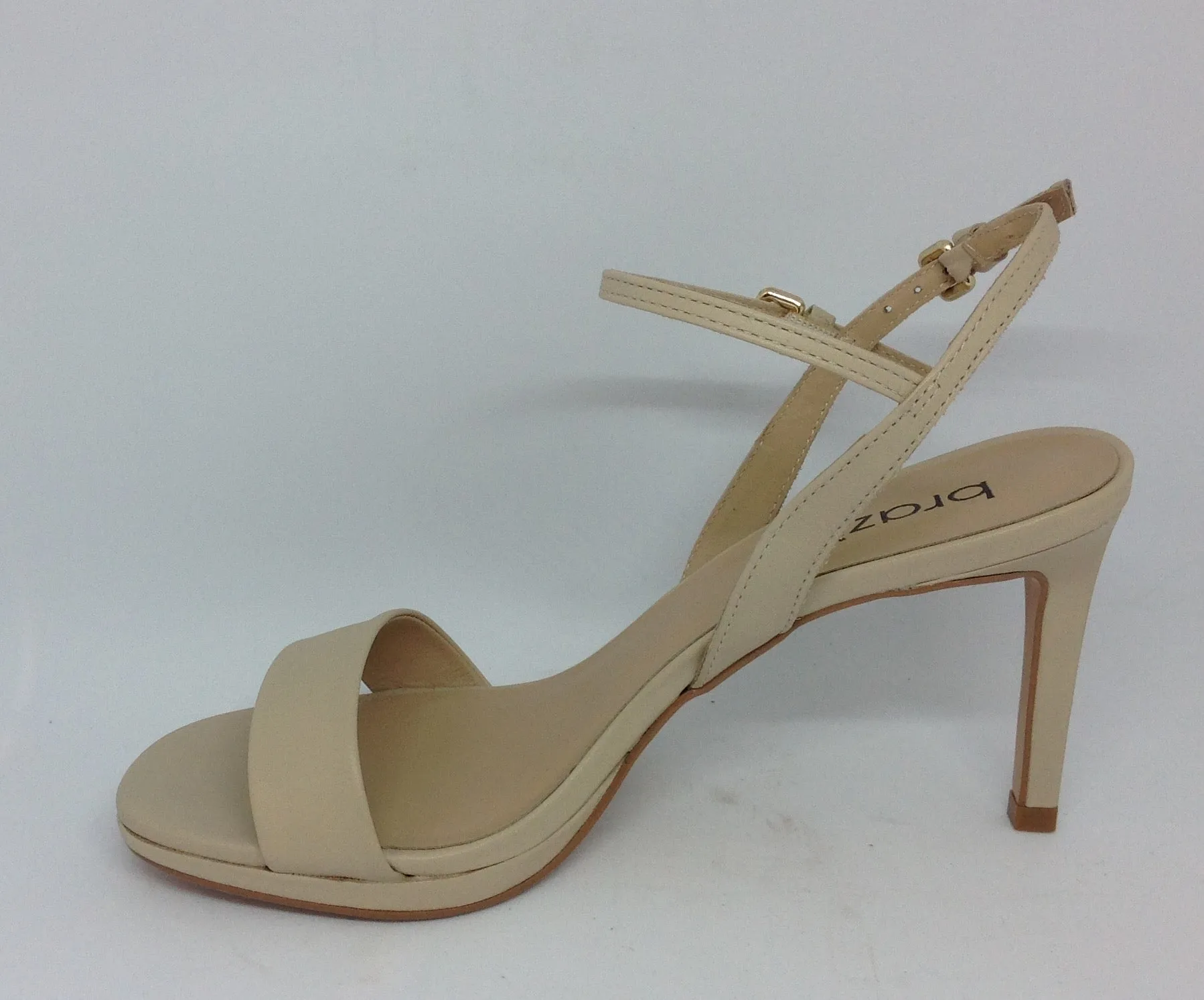 Brazilio Heel Nude Leather Heel