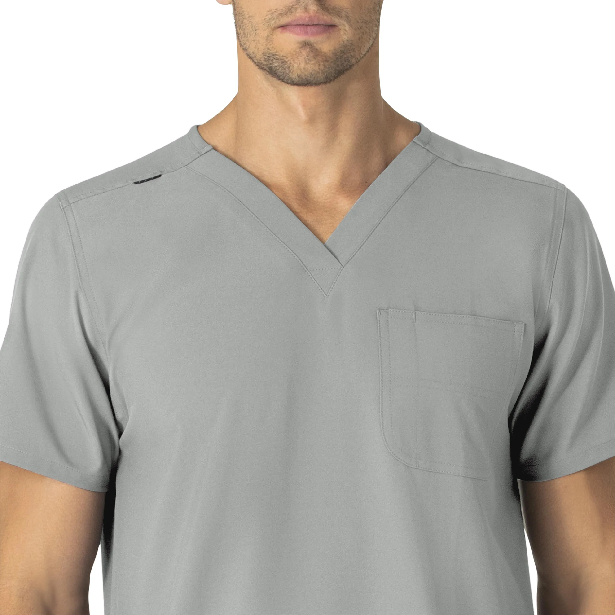 Carhartt Force Essentials Unisex V-Neck 6-Pocket Scrub Top - Grey