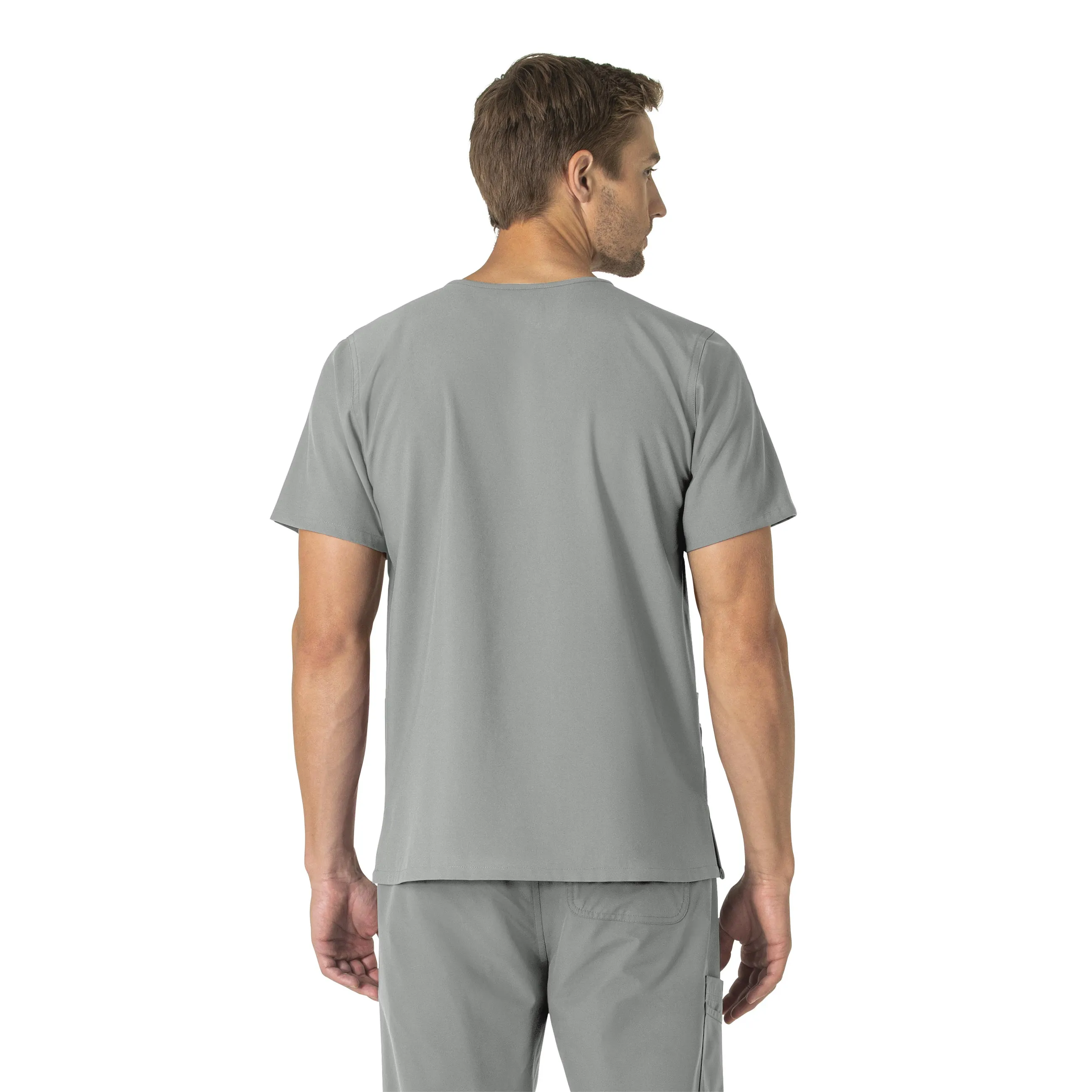 Carhartt Force Essentials Unisex V-Neck 6-Pocket Scrub Top - Grey