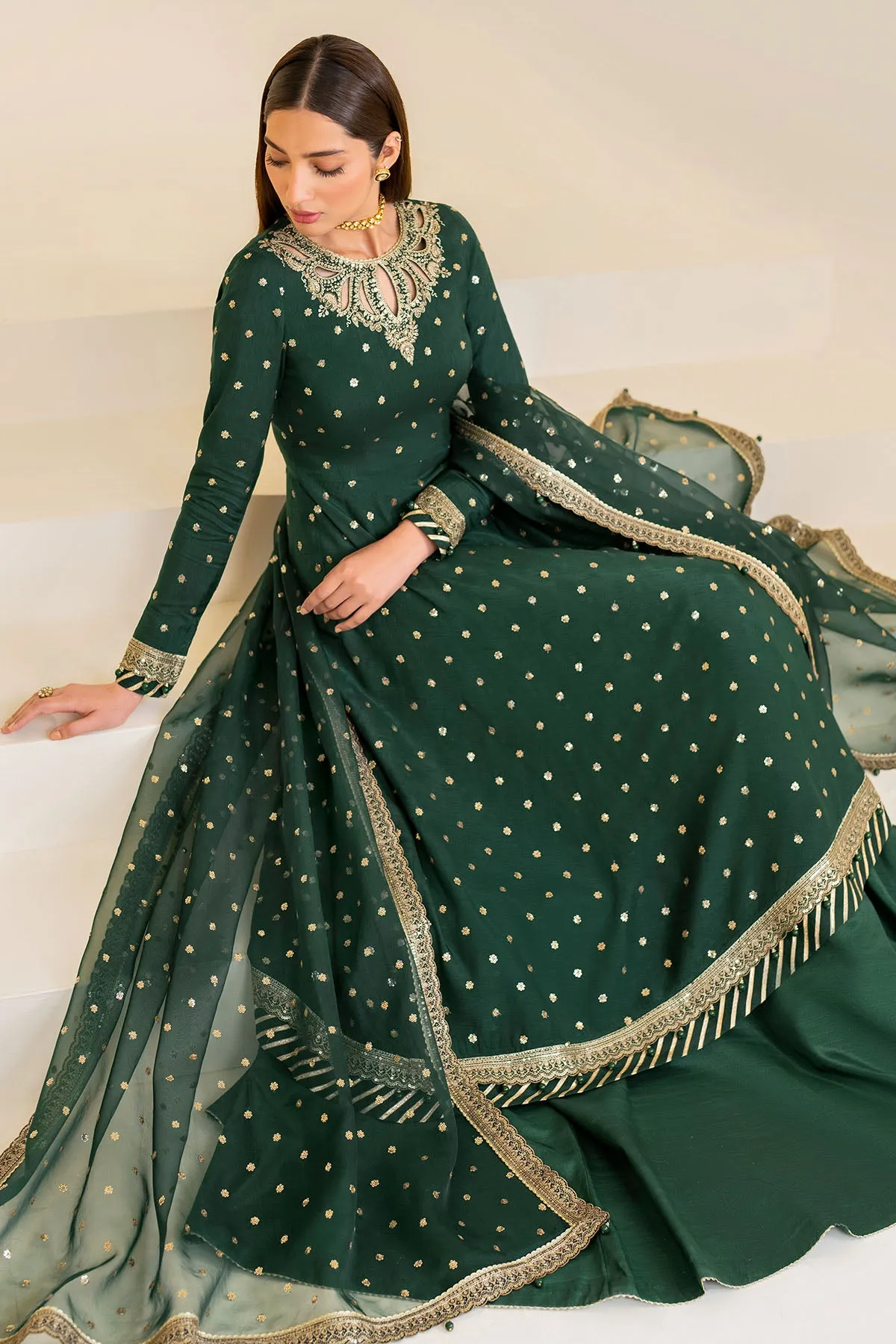 EMBROIDERED Raw Silk UR-7021