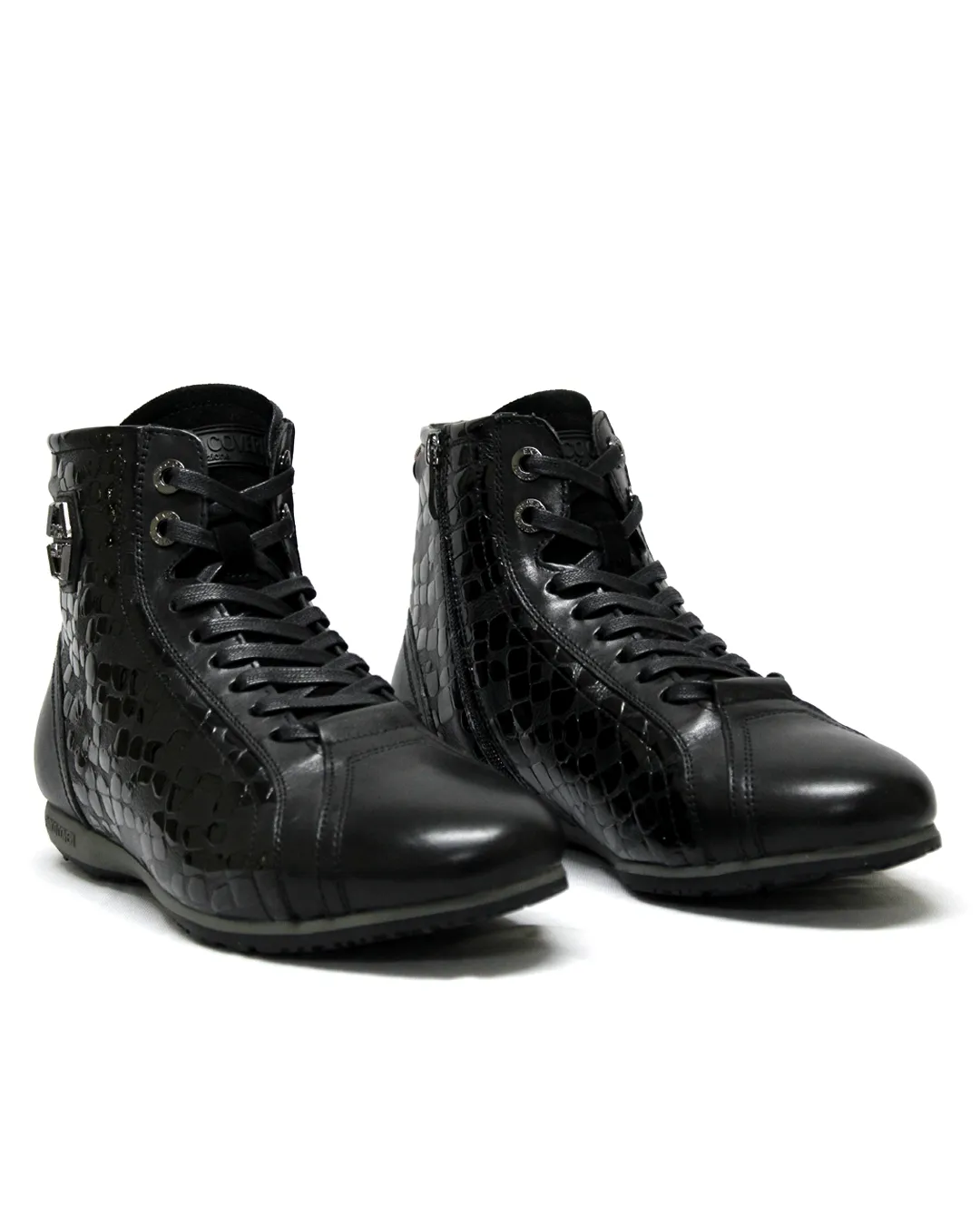 ENRICO COVERI Italia Black Leather Boot