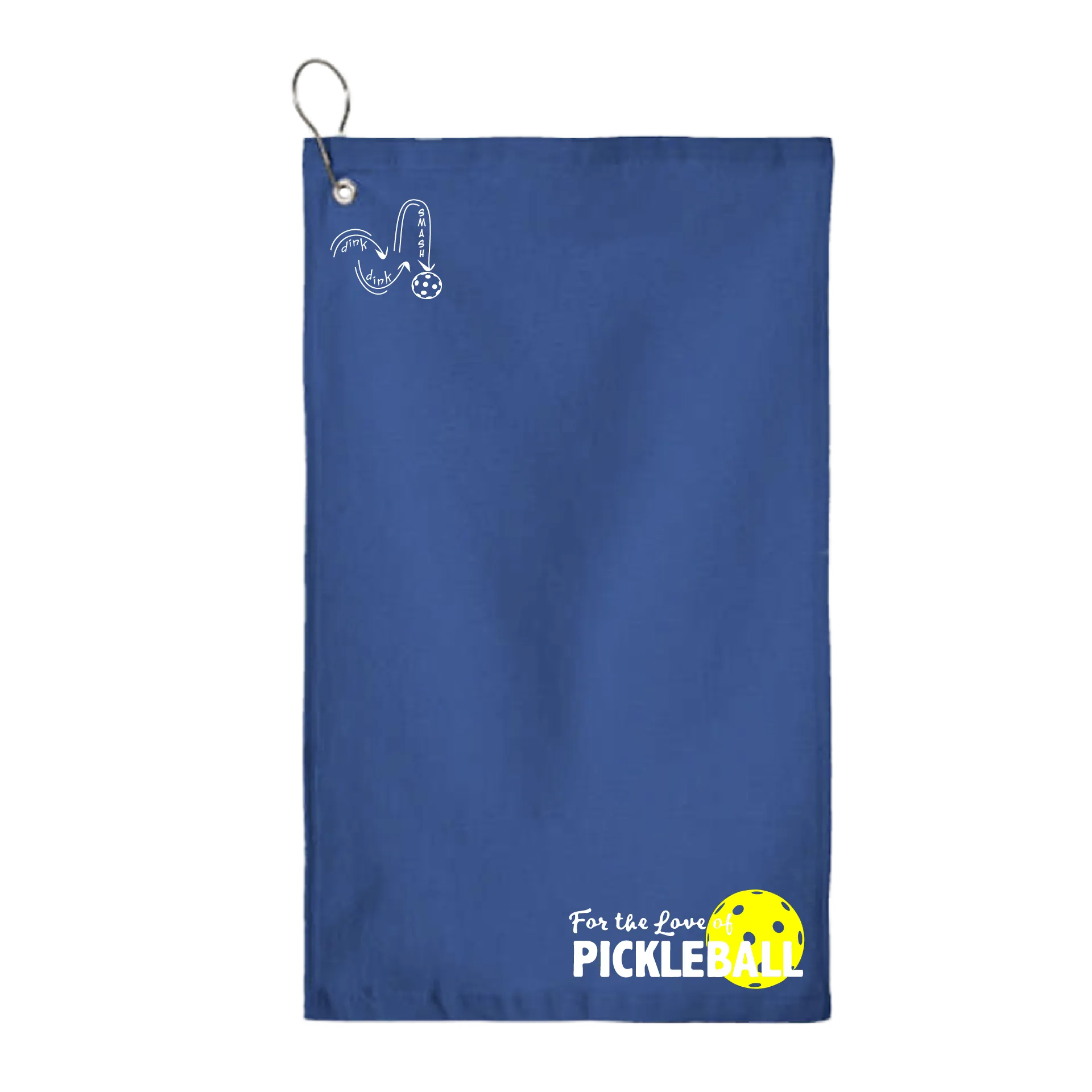 For The Love Of Pickleball | Pickleball Court Towels | Grommeted 100% Cotton Terry Velour