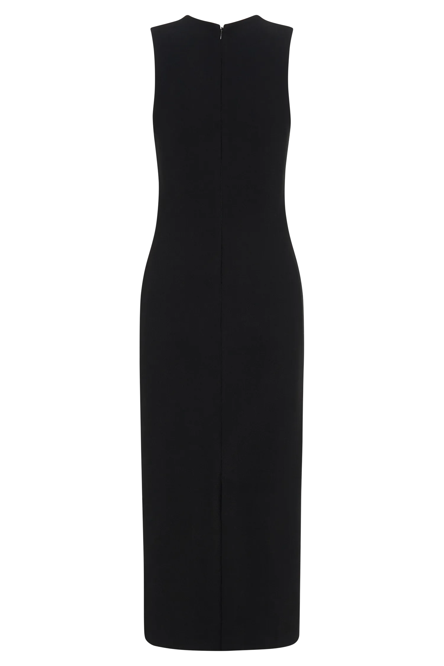 Frida Crepe Midi Dress - Black