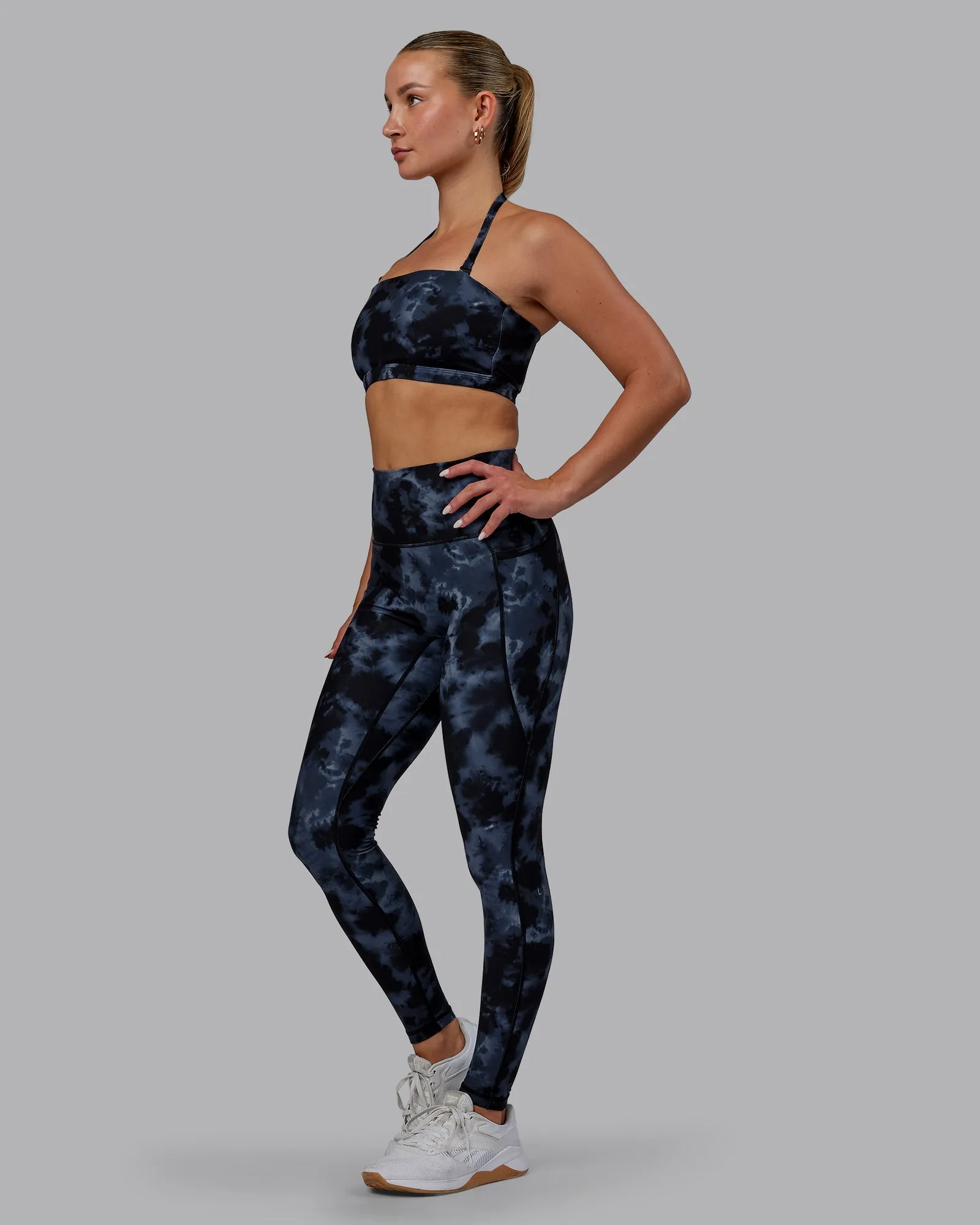 Fusion Full Length Leggings - Tie Dye-Midnight