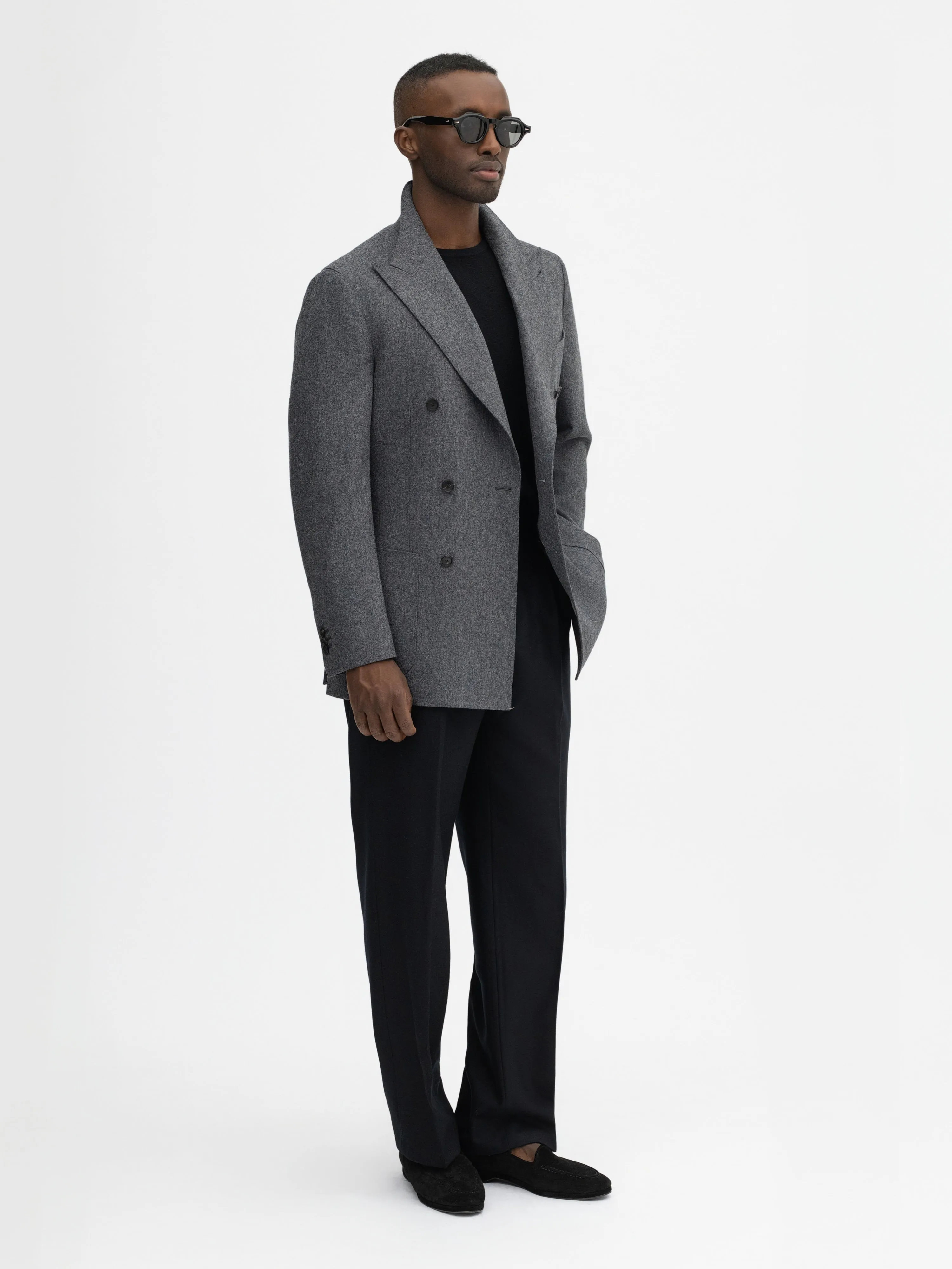 Grey Flannel Wool Jacket (DB)