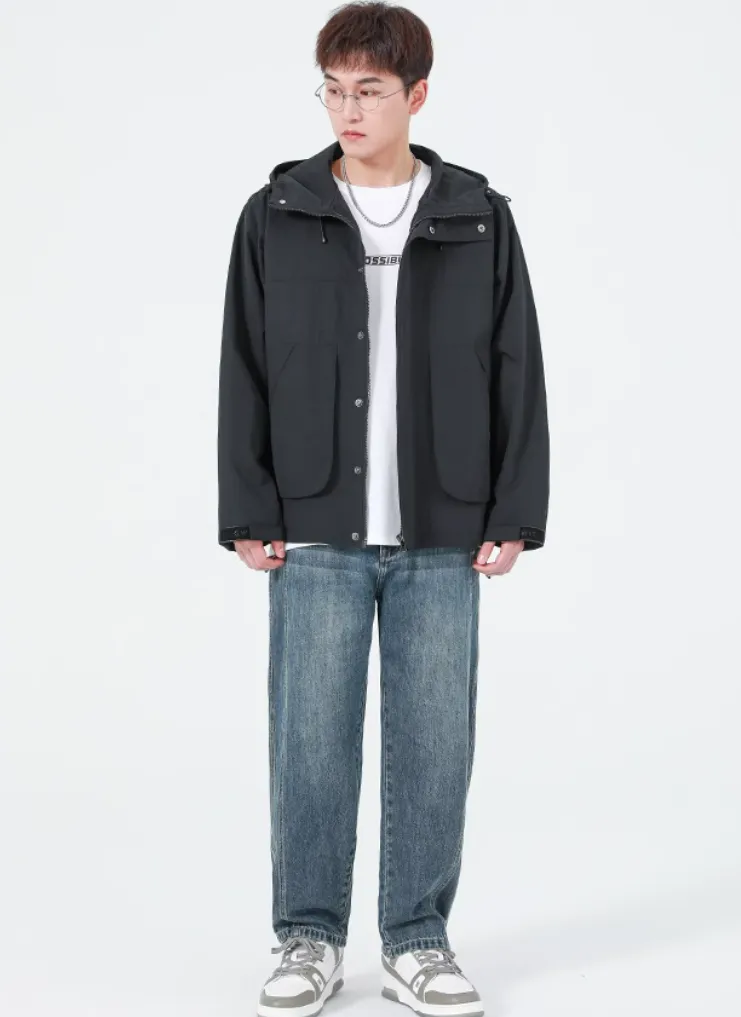 Hooded Utility Jacket with Drawstring Detail