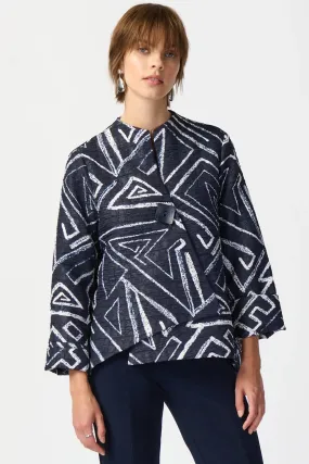 Joseph Ribkoff Midnight Blue/Vanilla Jacket Style 241291-2229