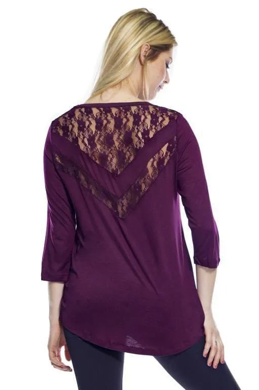 Lace Inset Top - FINAL SALE