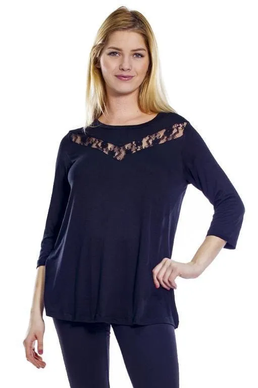 Lace Inset Top - FINAL SALE