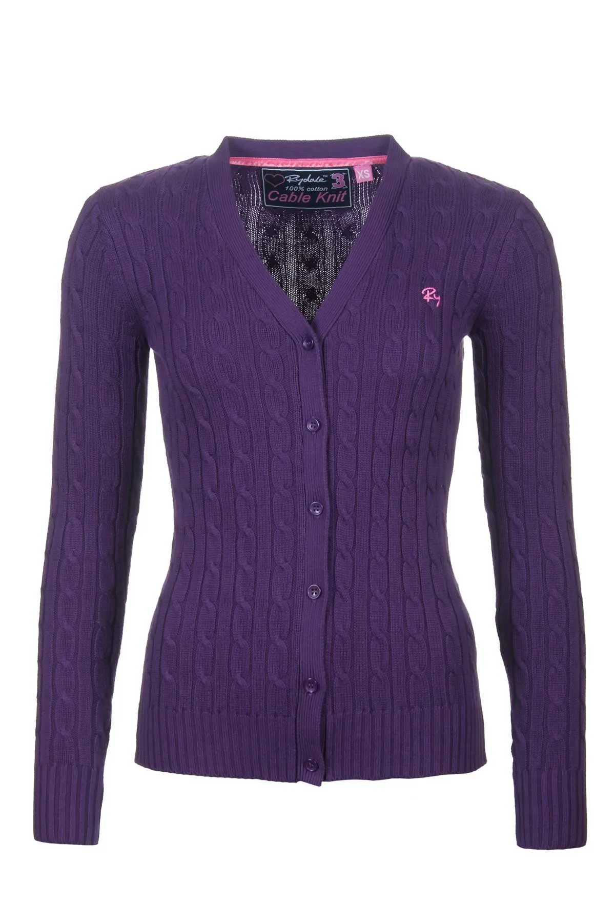 Ladies Cable Knit Cardigan