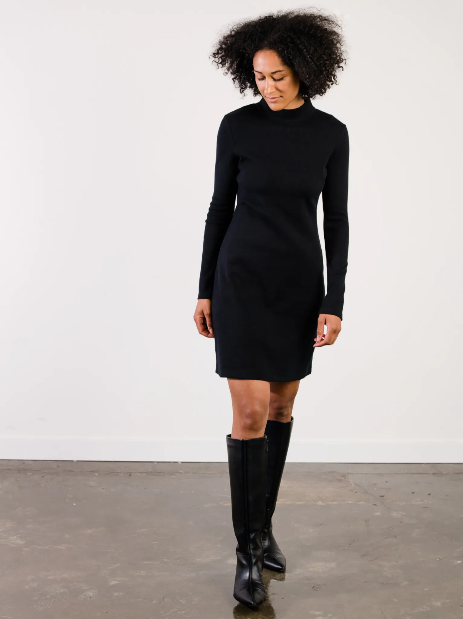 Lilith Mock Neck Mini Dress