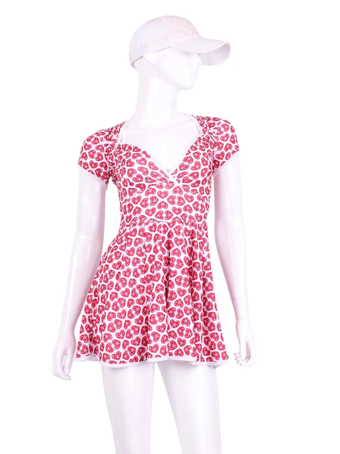 Limited The Adeline Court To Cocktail Dress NSEW Mini Hearts On White