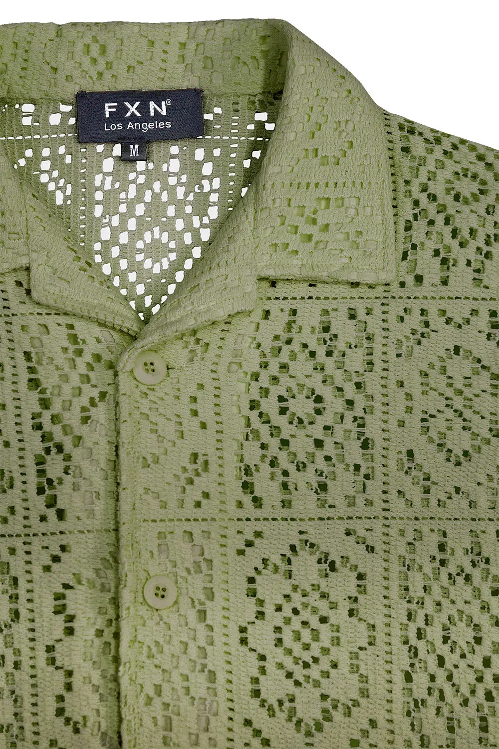 Men's Essential Crochet Knit Sweater Shirt