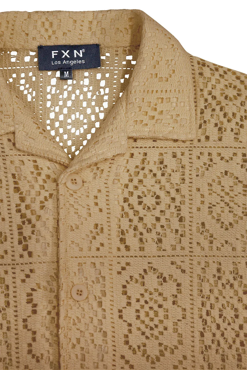 Men's Essential Crochet Knit Sweater Shirt