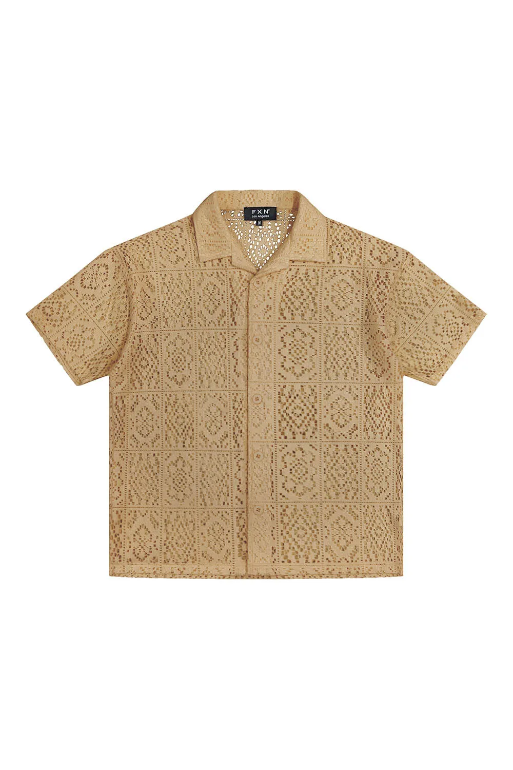 Men's Essential Crochet Knit Sweater Shirt