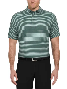 Men's Heather Feeder Stripe Golf Polo