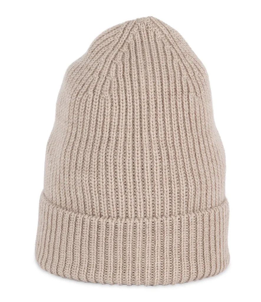 Native Spirit Merino Wool Cable Knit Cuffed Beanie {NS012}