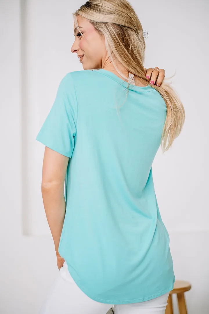 Plan For The Day Basic Pocket Top | Mint