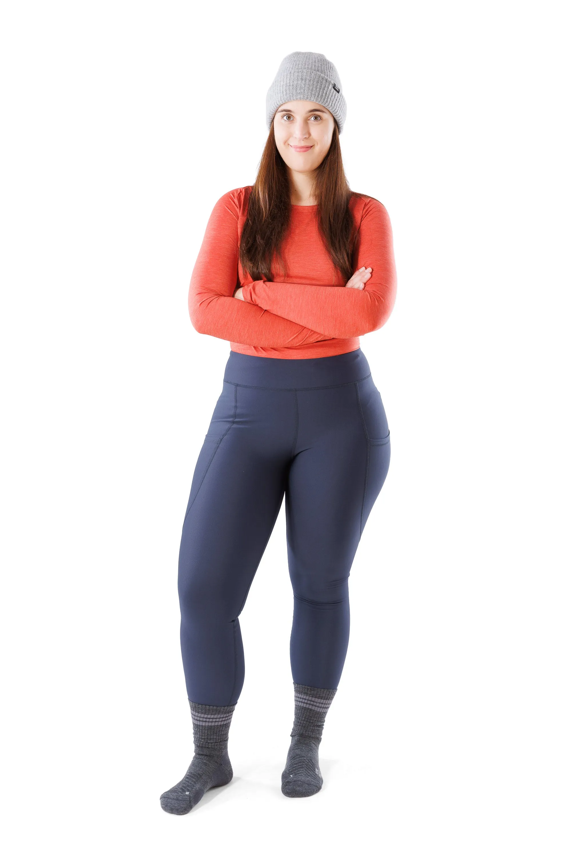 Rise Thermo Pocket Leggings Indigo Blue