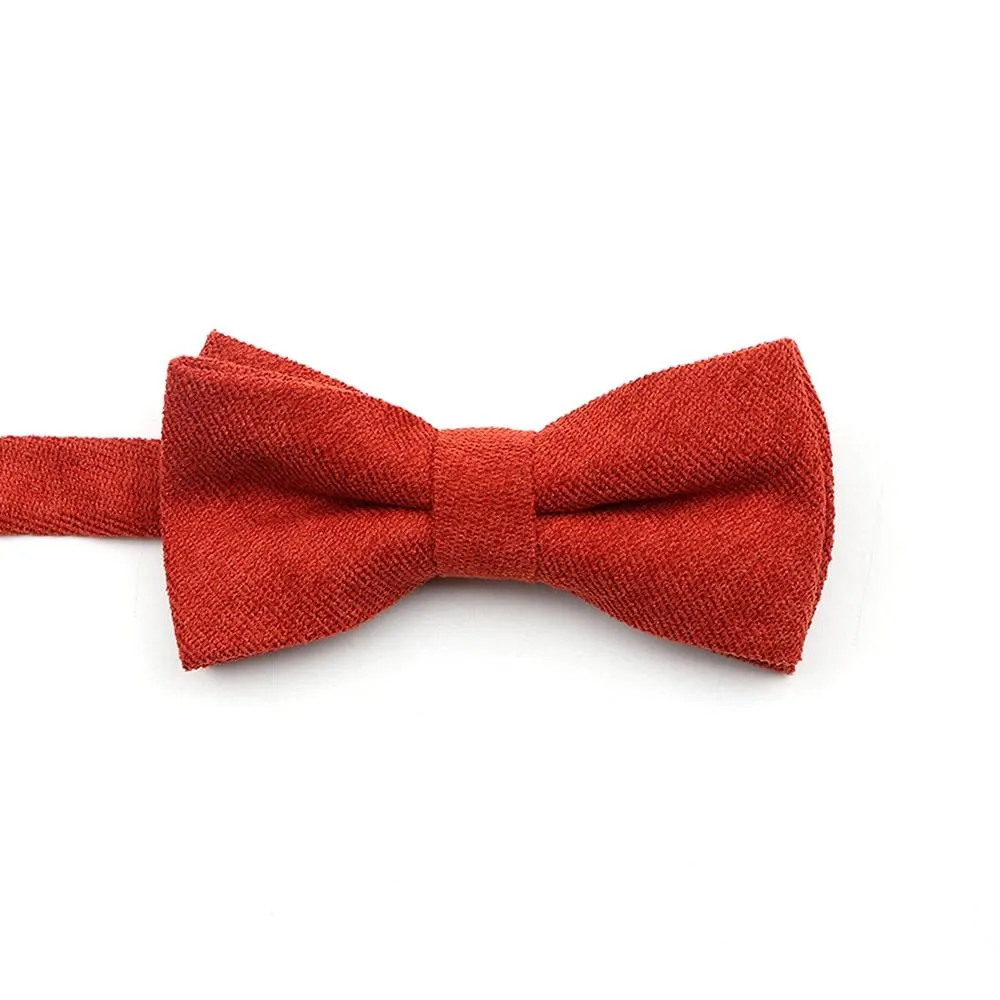 Solid Soft Cotton Bow Tie Pre-Tied