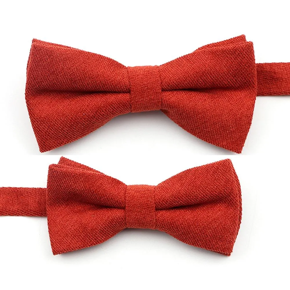 Solid Soft Cotton Bow Tie Pre-Tied