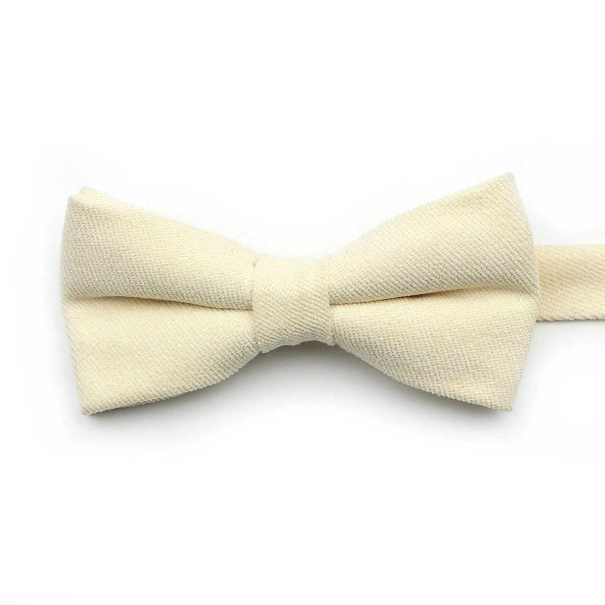 Solid Soft Cotton Bow Tie Pre-Tied