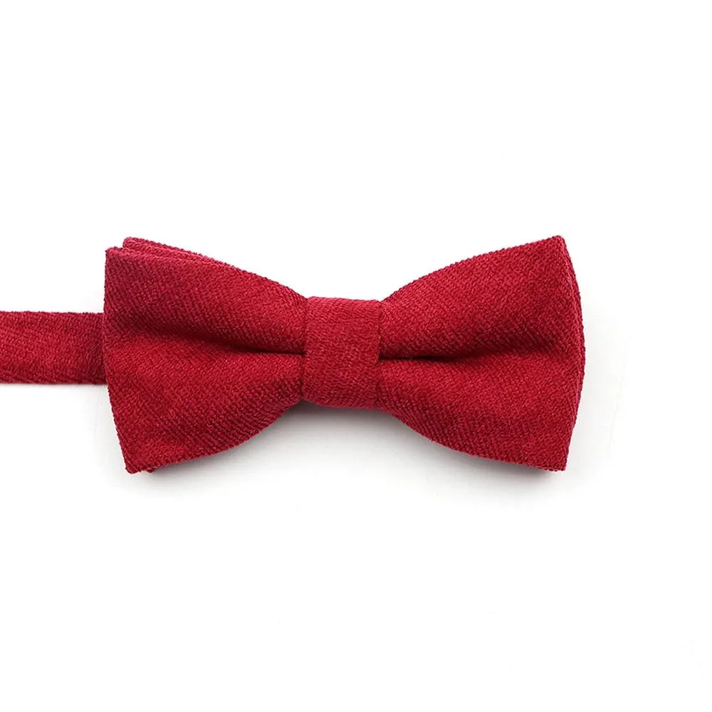 Solid Soft Cotton Bow Tie Pre-Tied