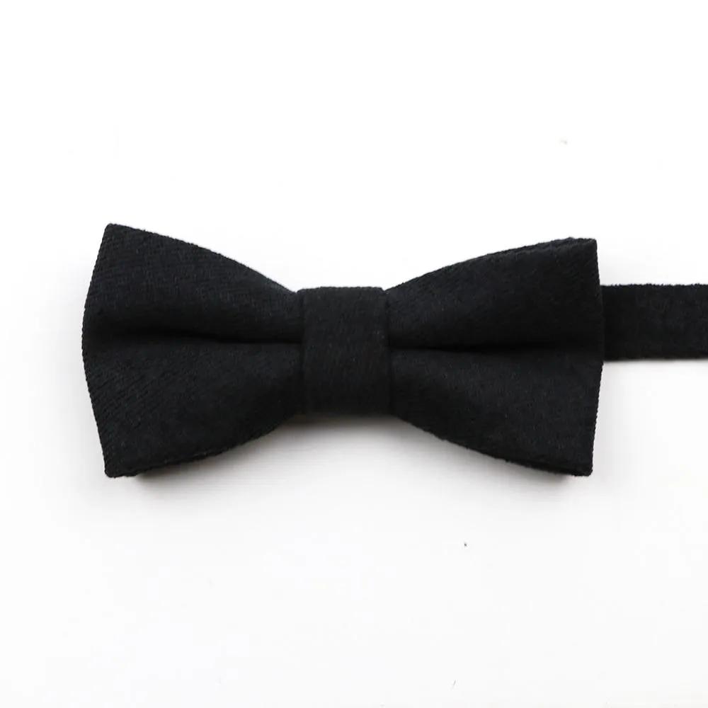 Solid Soft Cotton Bow Tie Pre-Tied