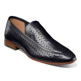 Stacy Adams Black WINDEN Moc Toe Perf Slip On