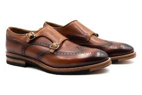 Tuscan Italian Calf Leather Double Monk - Whiskey