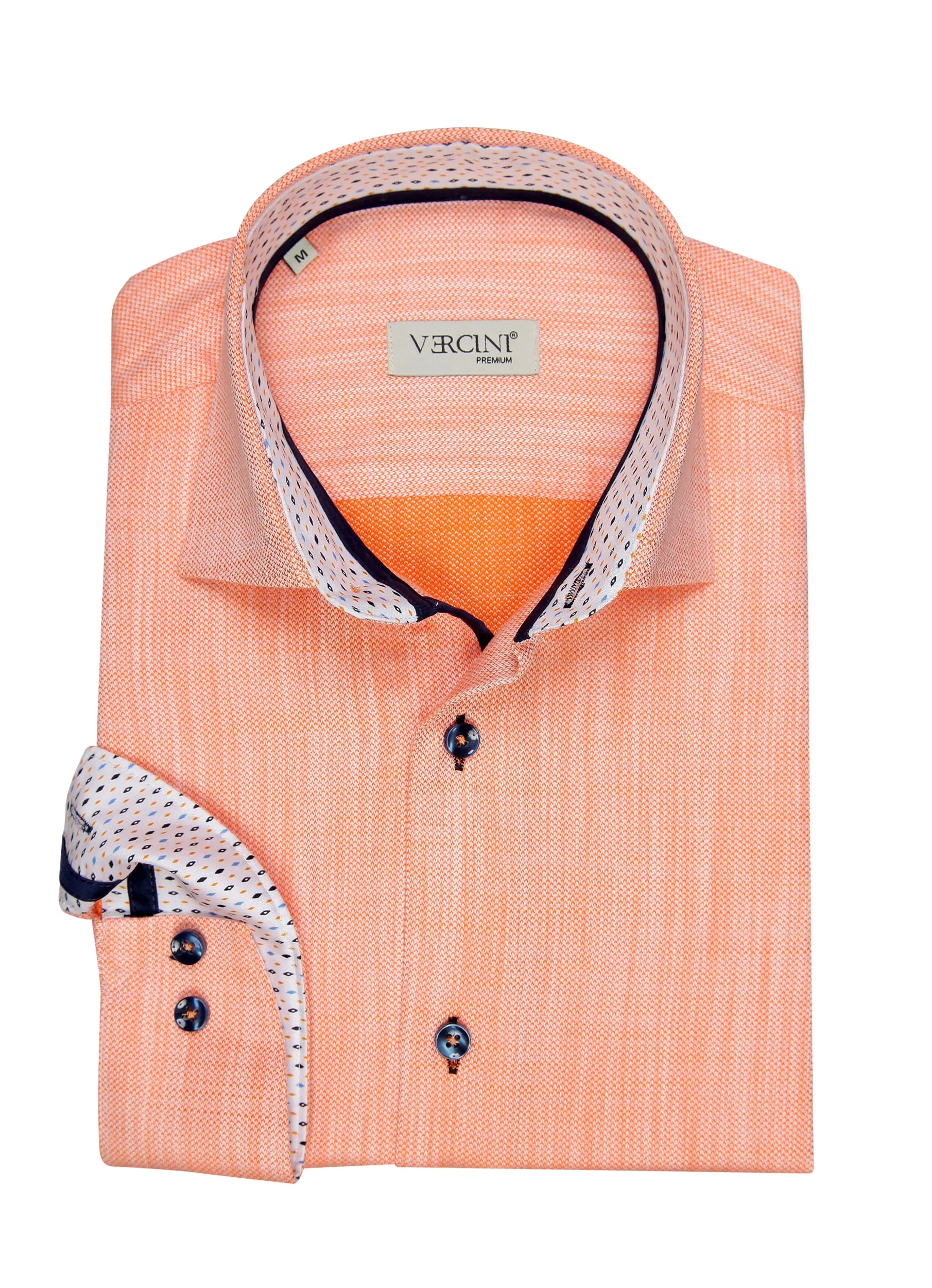 Vercini Sunset Serenity Herringbone Cotton Shirt