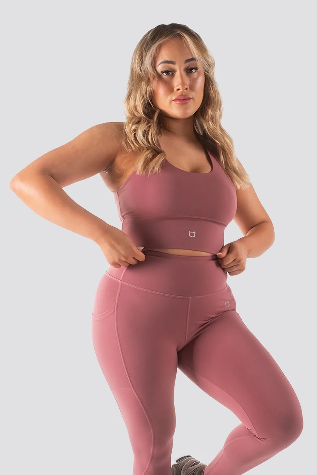 Vibe X V2 Supportive Cropped Tank - Rose