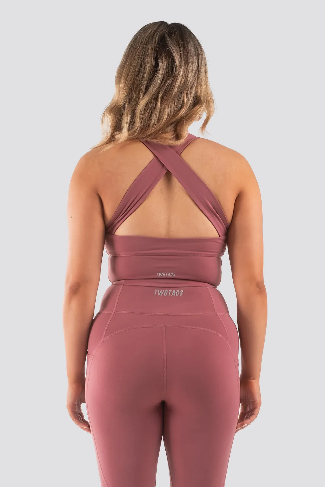 Vibe X V2 Supportive Cropped Tank - Rose